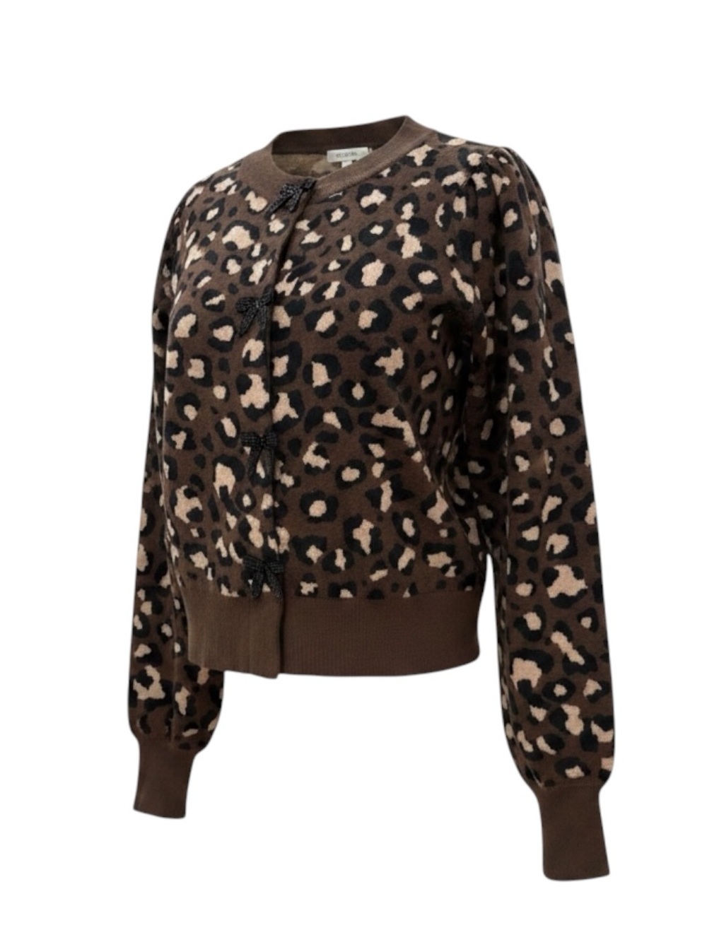 Express Brown Leopard Print Cardigan Sweater -  NWT